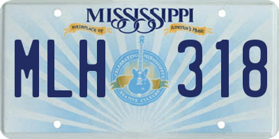 MS license plate MLH318