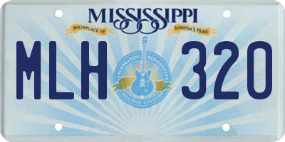 MS license plate MLH320