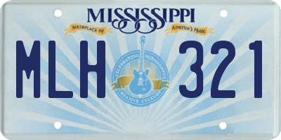 MS license plate MLH321