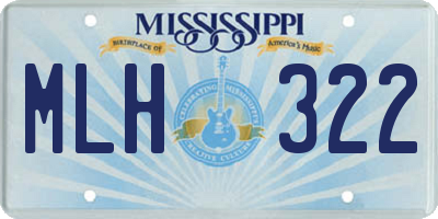 MS license plate MLH322