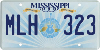 MS license plate MLH323