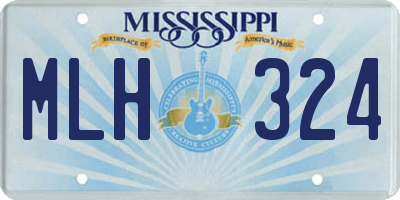 MS license plate MLH324
