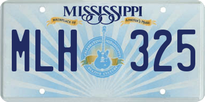 MS license plate MLH325