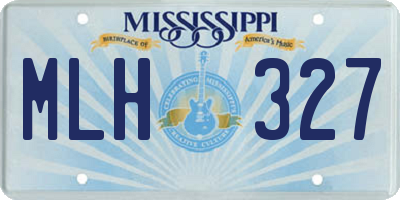 MS license plate MLH327