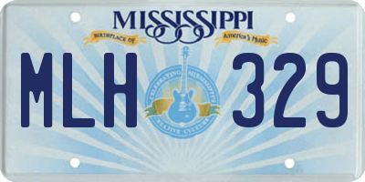 MS license plate MLH329