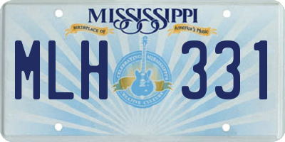 MS license plate MLH331