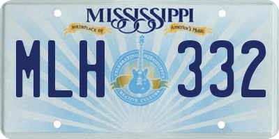 MS license plate MLH332