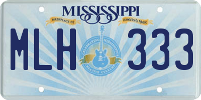 MS license plate MLH333