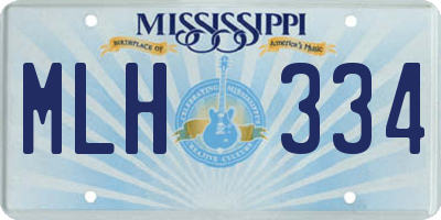 MS license plate MLH334