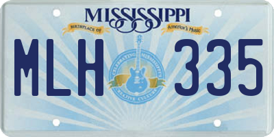 MS license plate MLH335