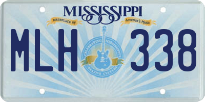 MS license plate MLH338