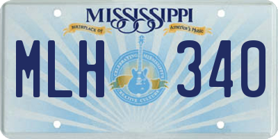 MS license plate MLH340