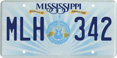 MS license plate MLH342