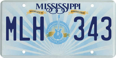 MS license plate MLH343