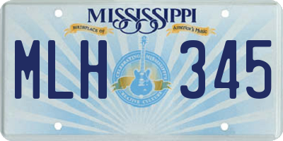 MS license plate MLH345