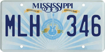 MS license plate MLH346