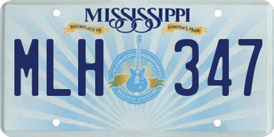 MS license plate MLH347