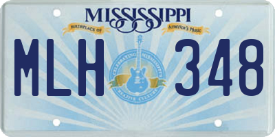 MS license plate MLH348