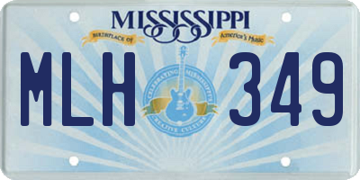 MS license plate MLH349