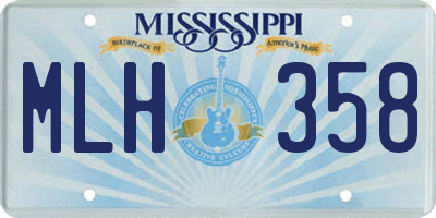 MS license plate MLH358