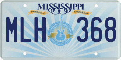 MS license plate MLH368