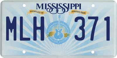 MS license plate MLH371