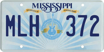 MS license plate MLH372