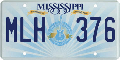 MS license plate MLH376