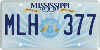 MS license plate MLH377