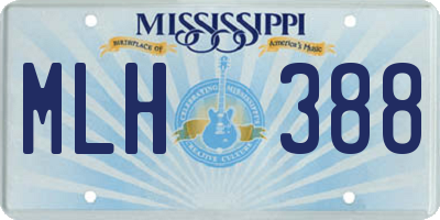 MS license plate MLH388