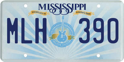 MS license plate MLH390