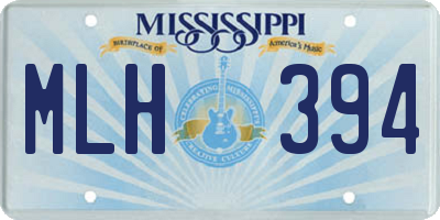 MS license plate MLH394