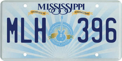 MS license plate MLH396