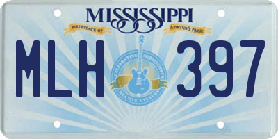 MS license plate MLH397