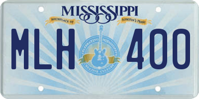 MS license plate MLH400