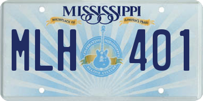 MS license plate MLH401