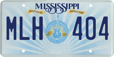MS license plate MLH404