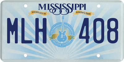 MS license plate MLH408