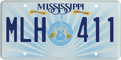 MS license plate MLH411