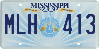 MS license plate MLH413