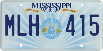 MS license plate MLH415