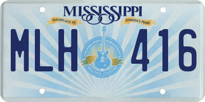 MS license plate MLH416