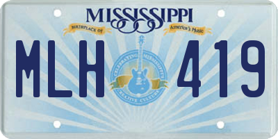 MS license plate MLH419