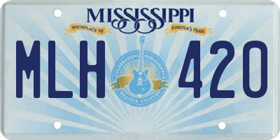 MS license plate MLH420