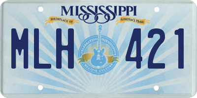 MS license plate MLH421