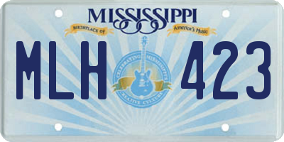 MS license plate MLH423