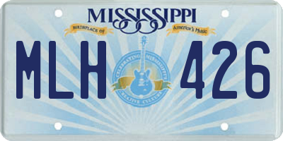 MS license plate MLH426