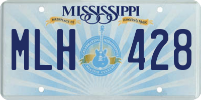 MS license plate MLH428