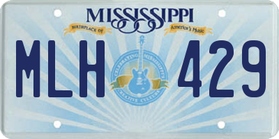 MS license plate MLH429