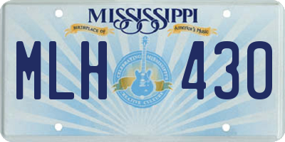 MS license plate MLH430